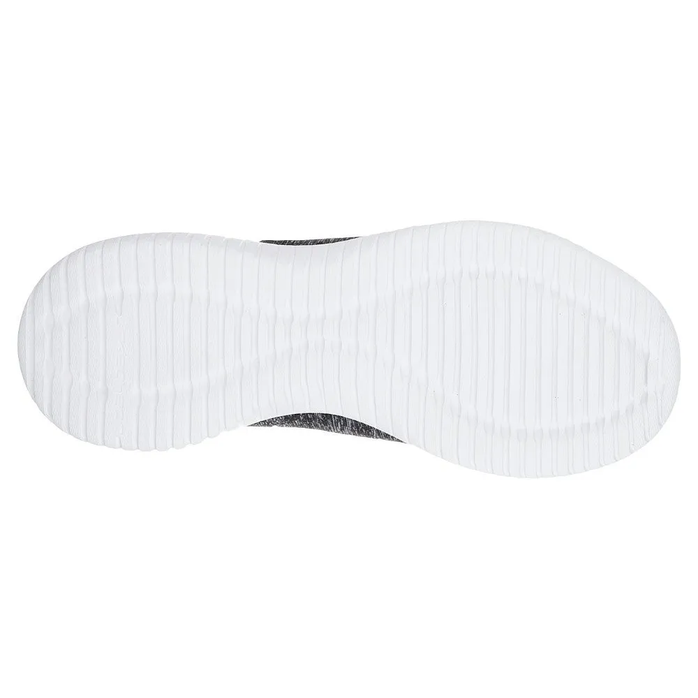 12834 Black White Ultra Flex Skechers