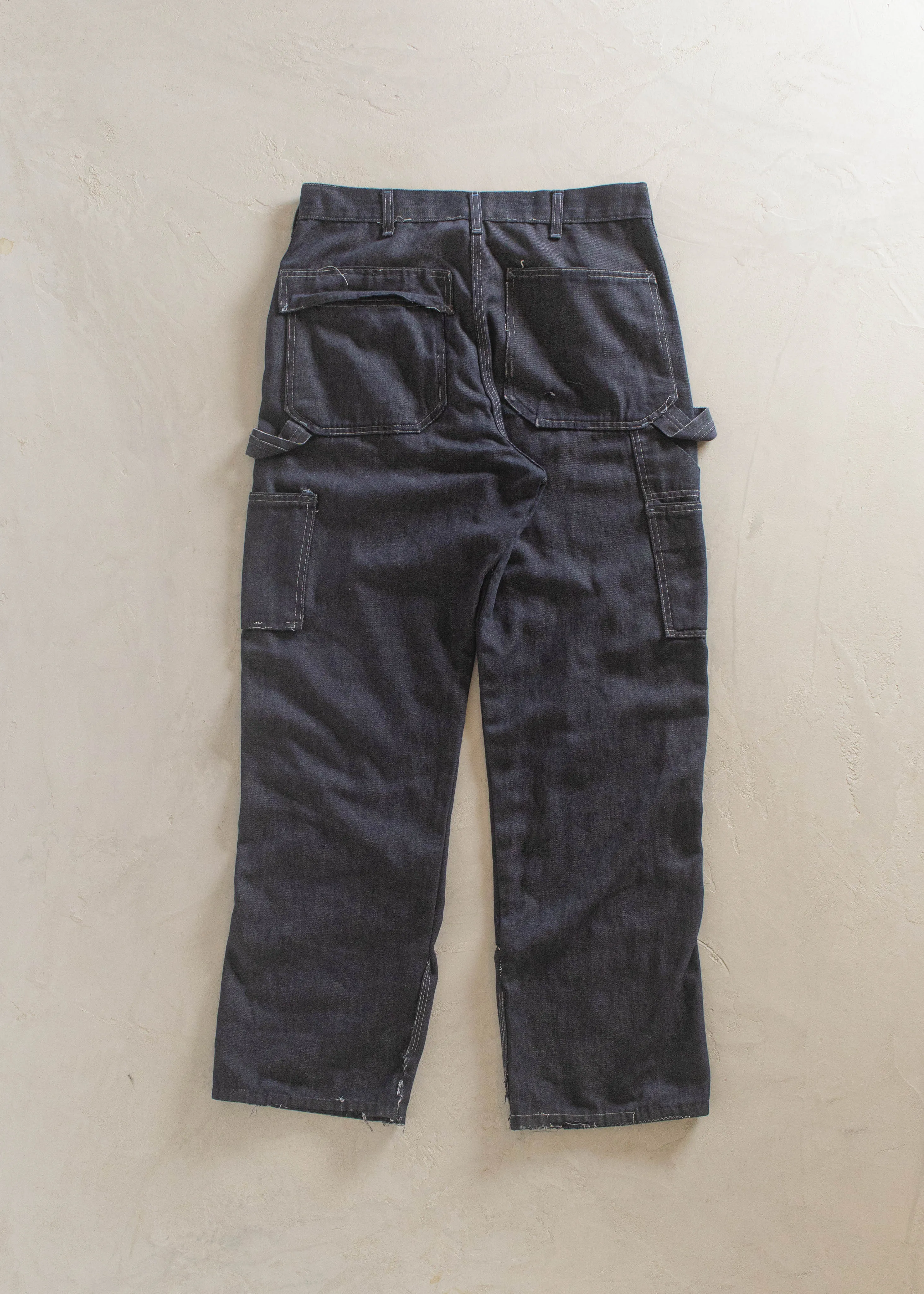 1970s Denim Double Knee Carpenter Pants Size Women's 29 Men's 32
