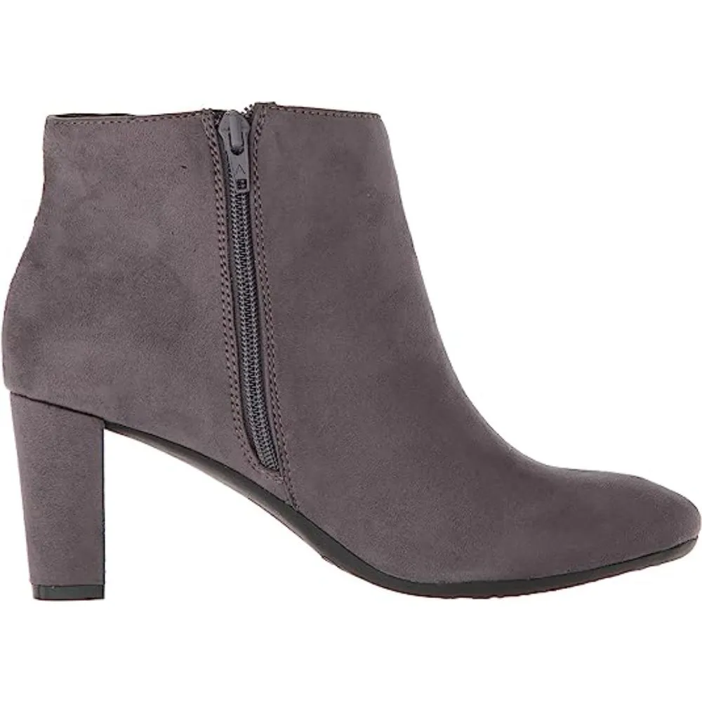 Avenue A Gray Fabric Aerosoles Ankle Boots