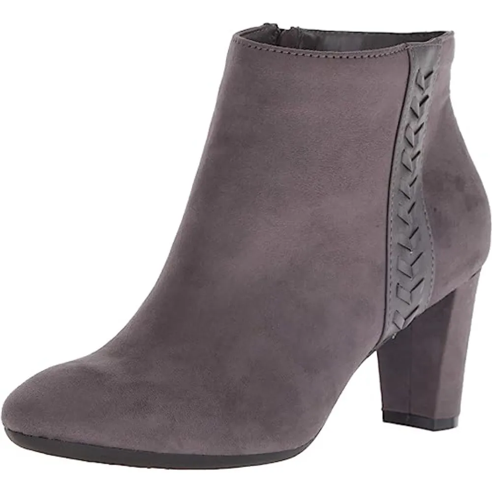 Avenue A Gray Fabric Aerosoles Ankle Boots