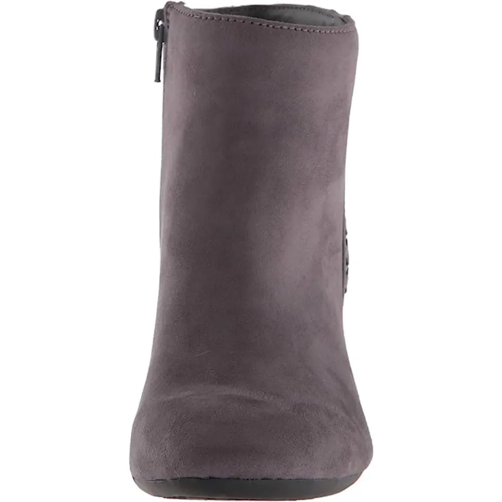 Avenue A Gray Fabric Aerosoles Ankle Boots