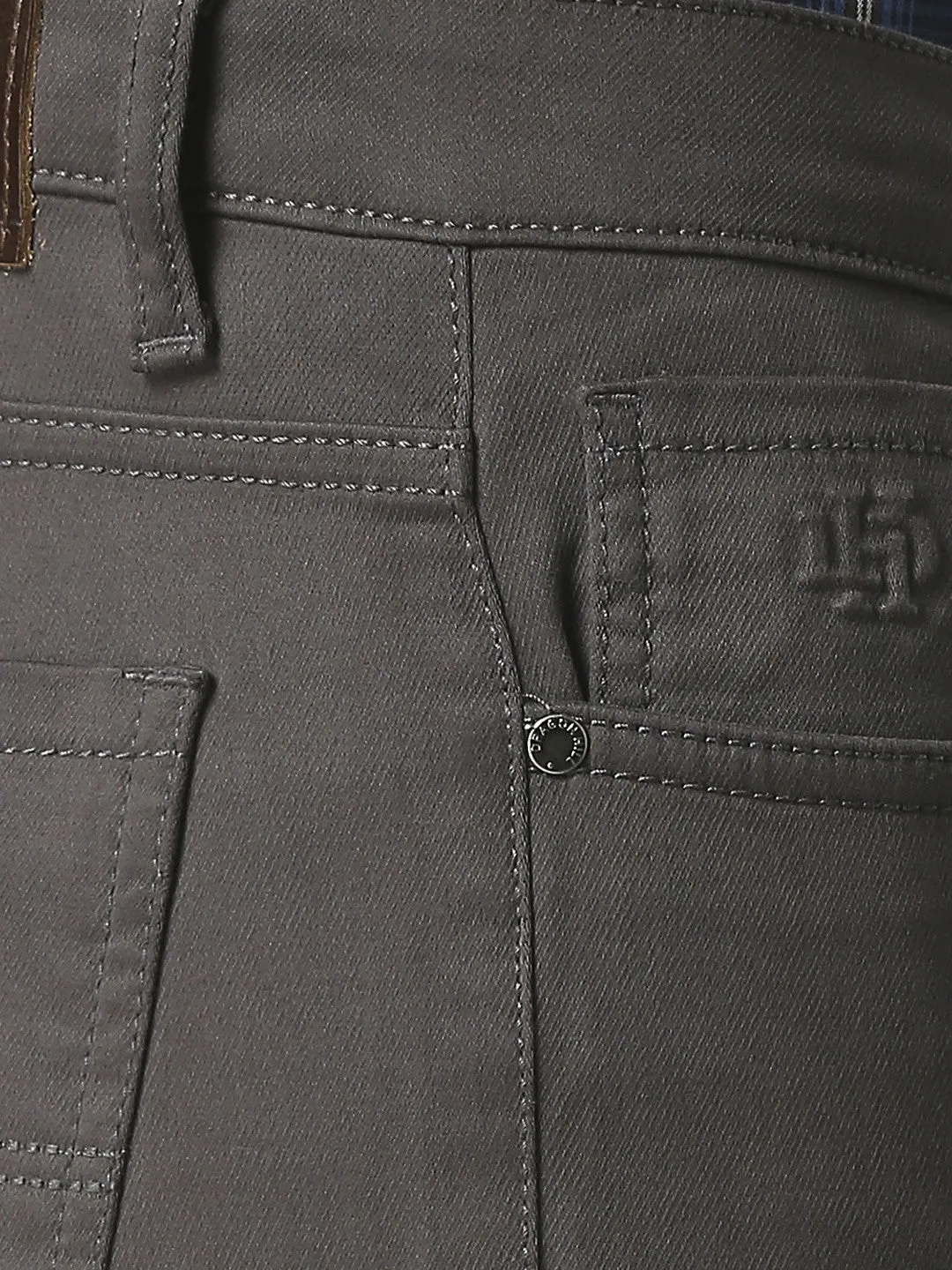 Dark Grey Slim Fit Cotton Stretch Jeans