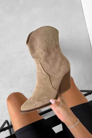 DENVER Western Cowboy Boots - Tan