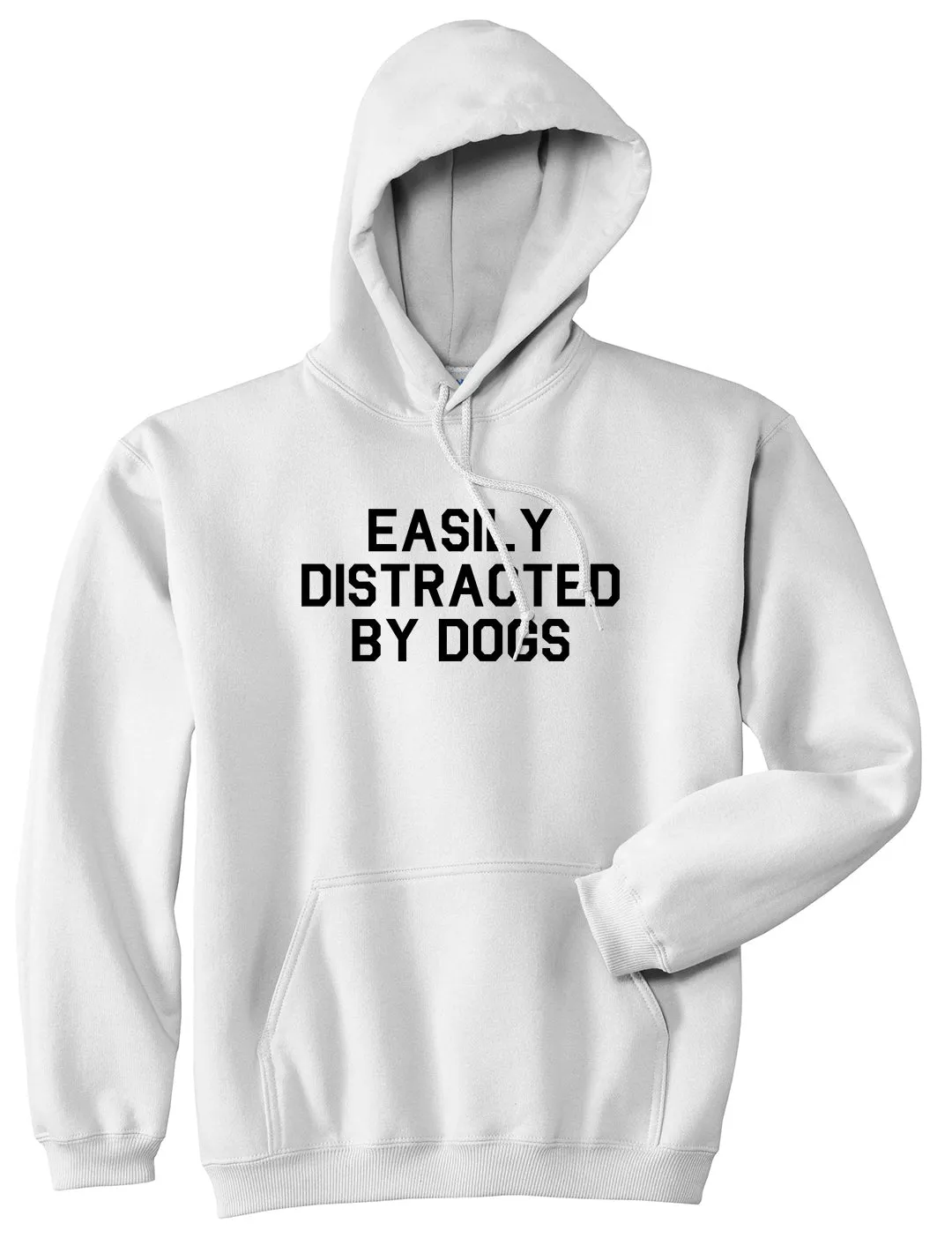 Easily Distracted By Dogs Mens Pullover Hoodie