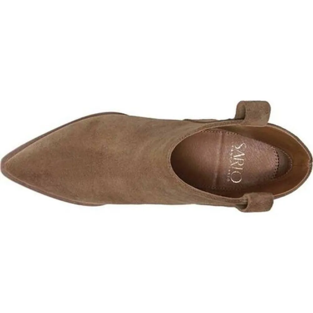 Ella Teddy Brown Suede Franco Sarto Ankle Boots