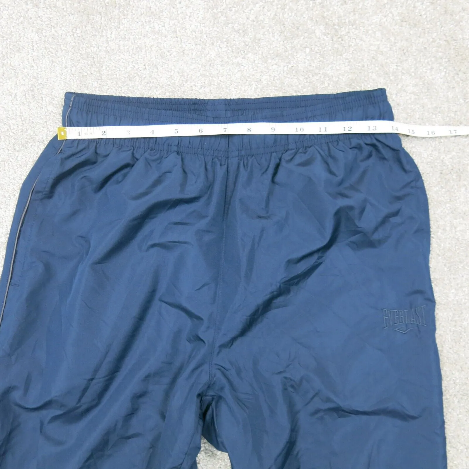 Everlast Mens Activewear Sweatpants Elastic Waist Mid Rise Logo Blue Size Small