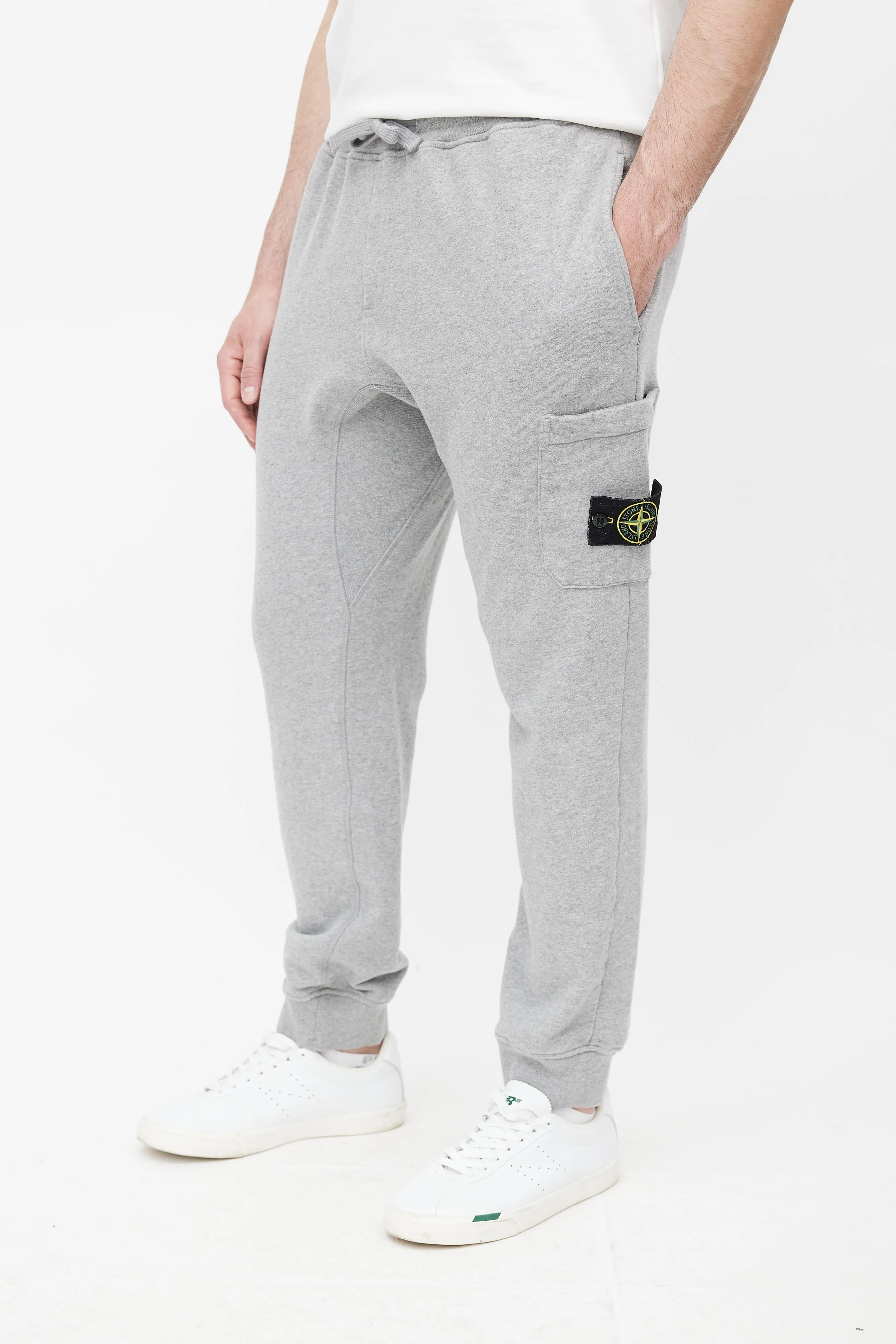 Grey Cargo Patch Sweatpant
