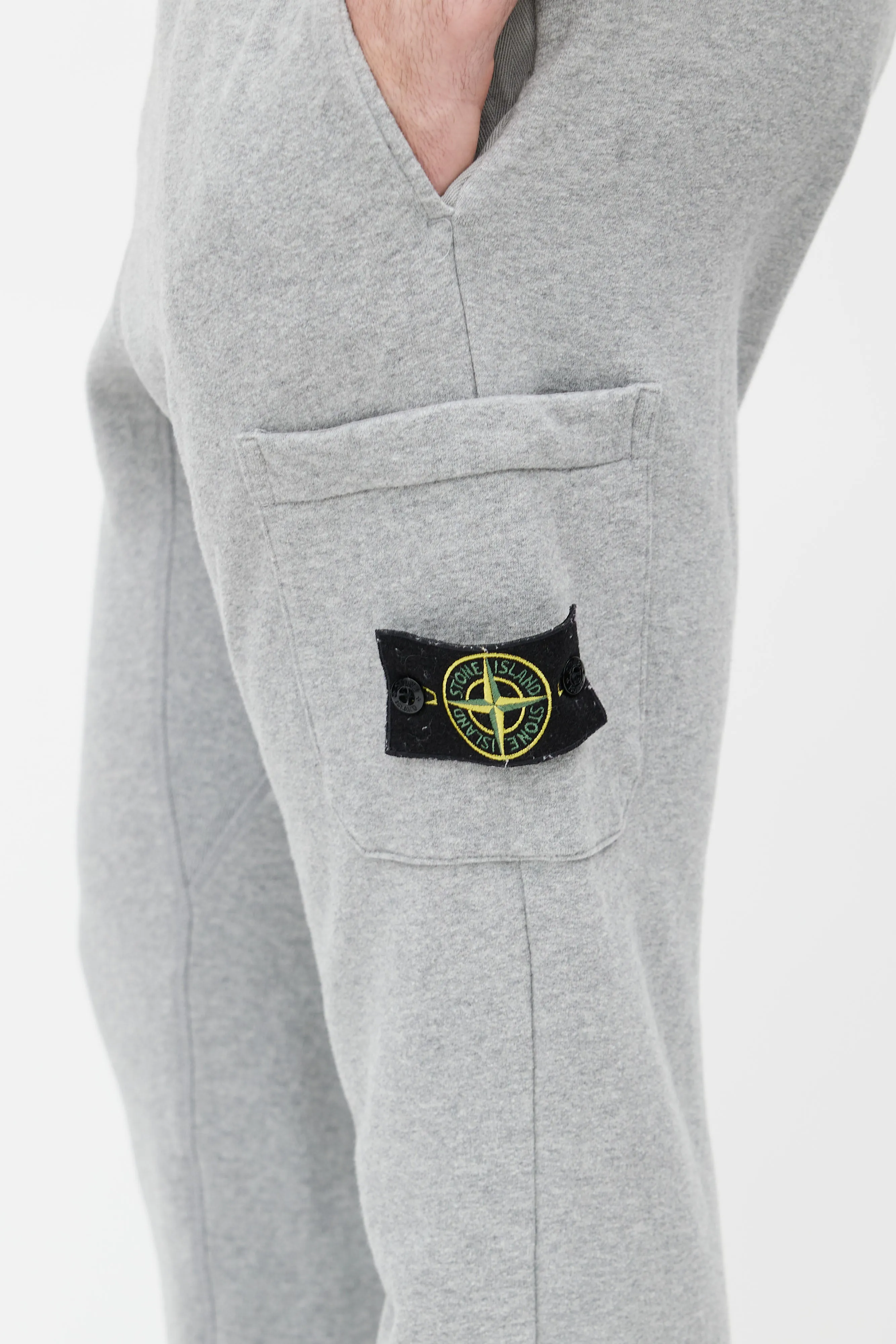 Grey Cargo Patch Sweatpant