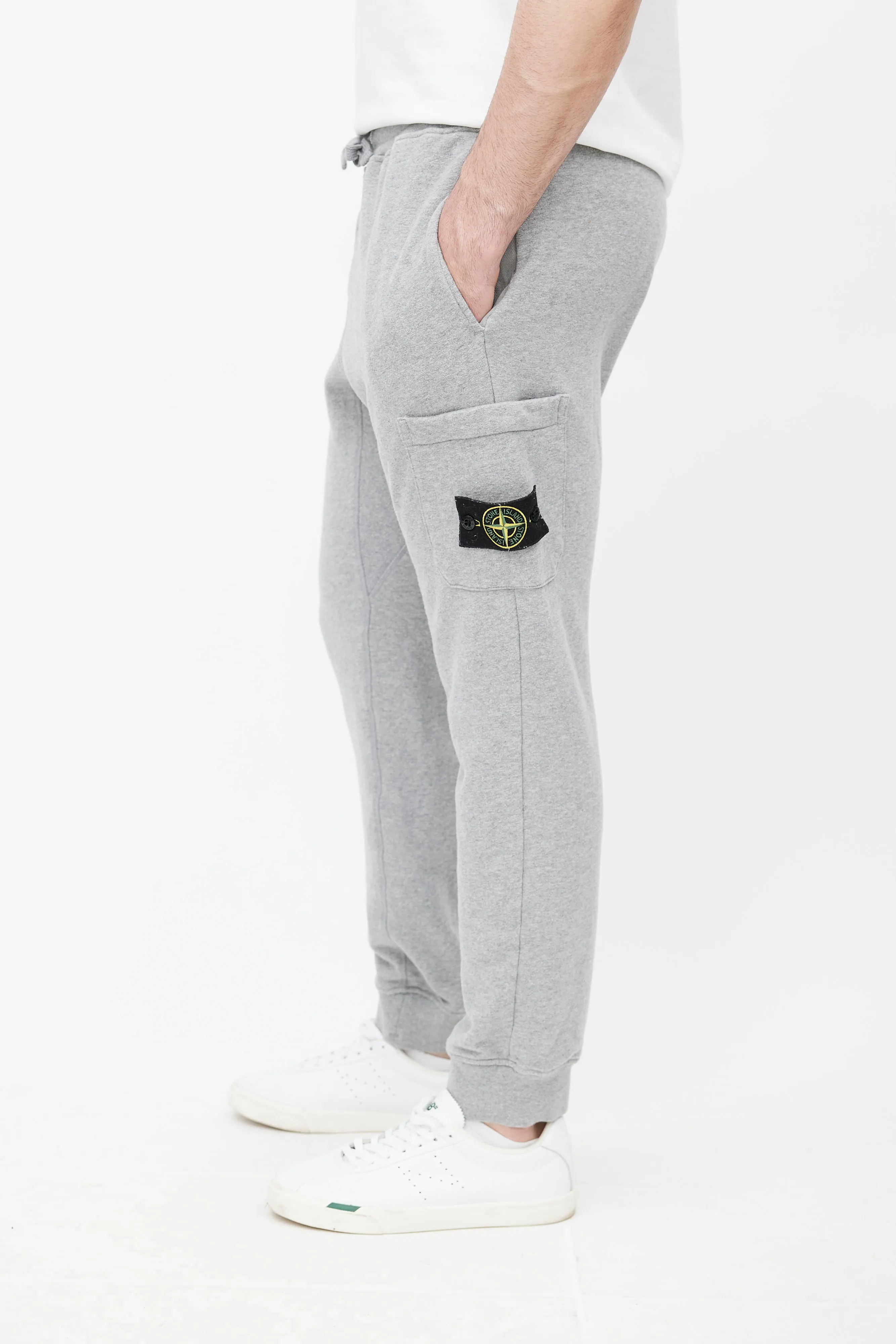 Grey Cargo Patch Sweatpant