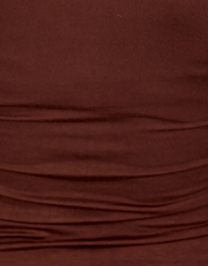 High Neck Cotton Body Top - Dark Shades