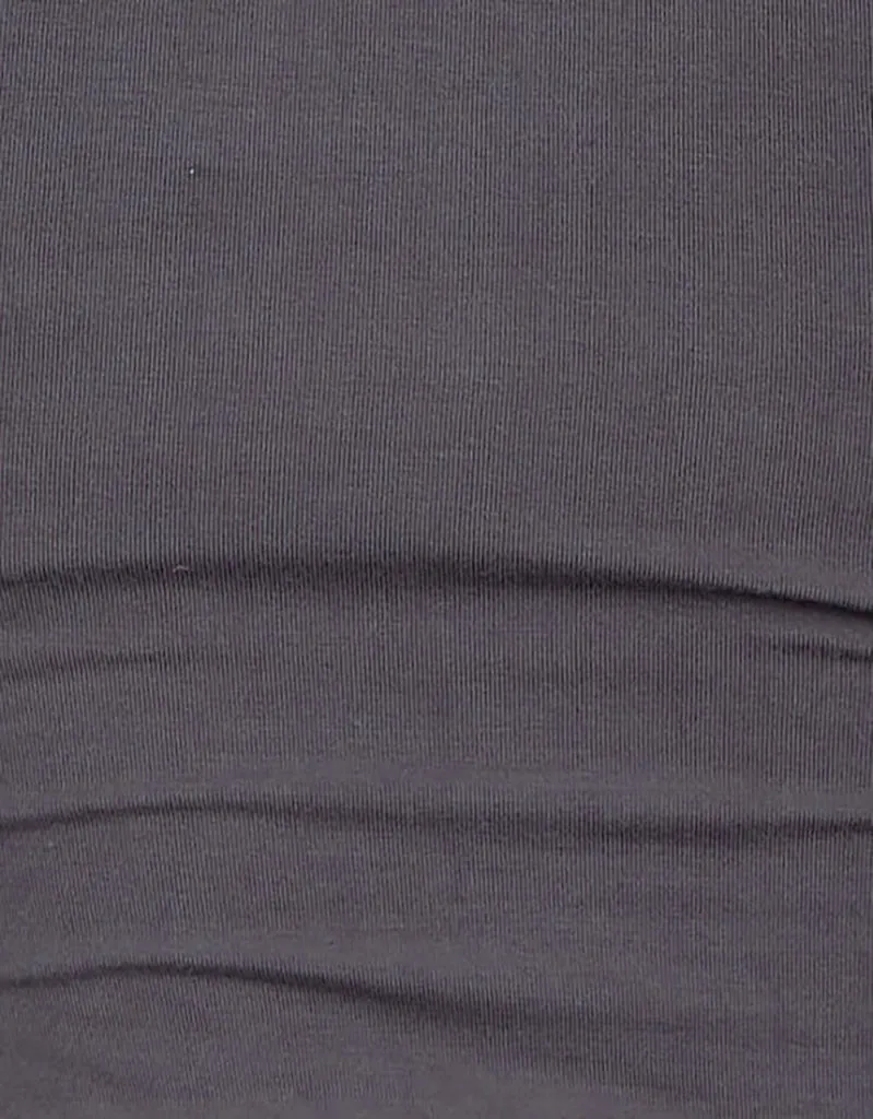 High Neck Cotton Body Top - Dark Shades