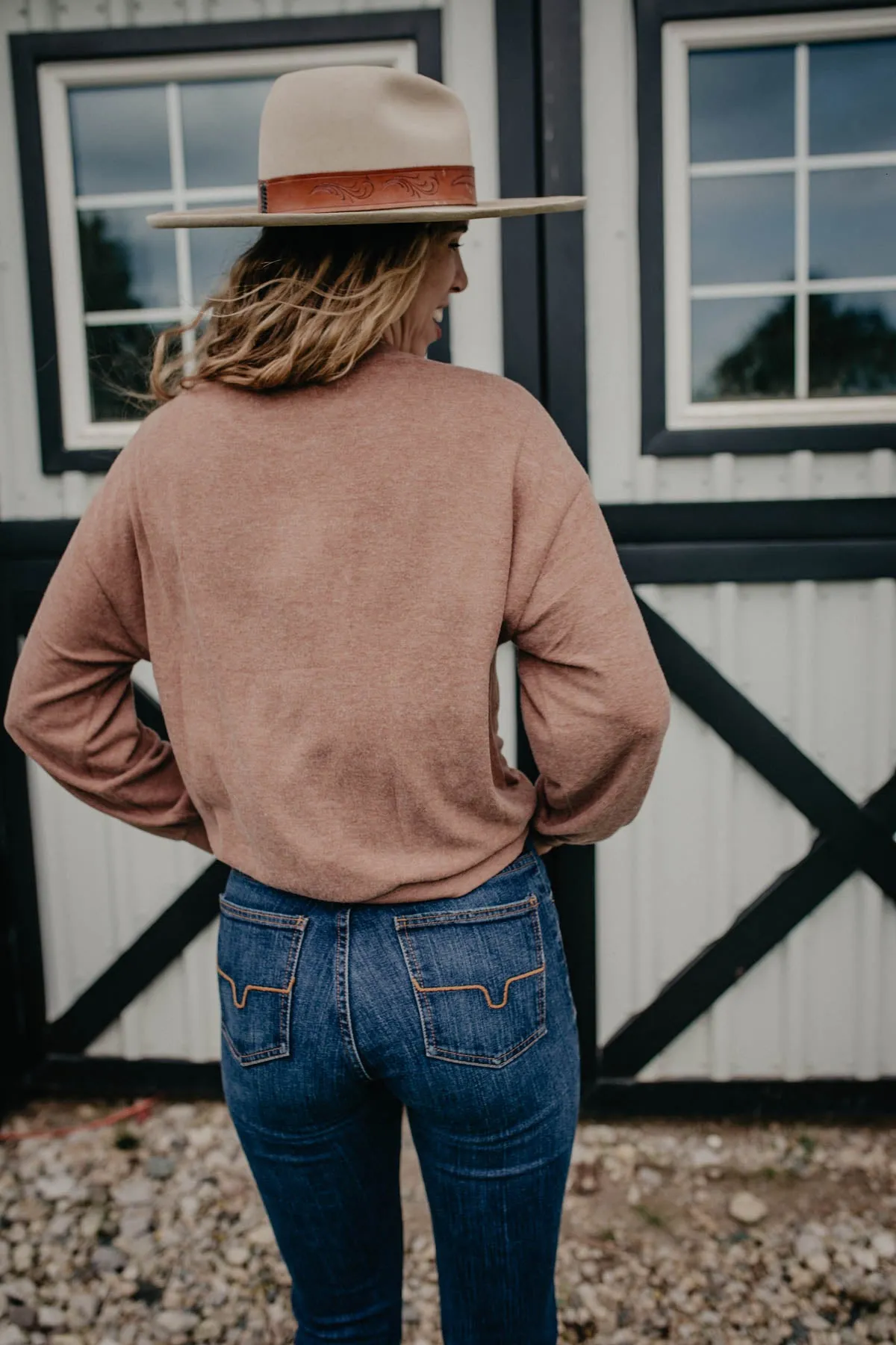 'HOWDY' Maple Heather Top (1 XL Only)