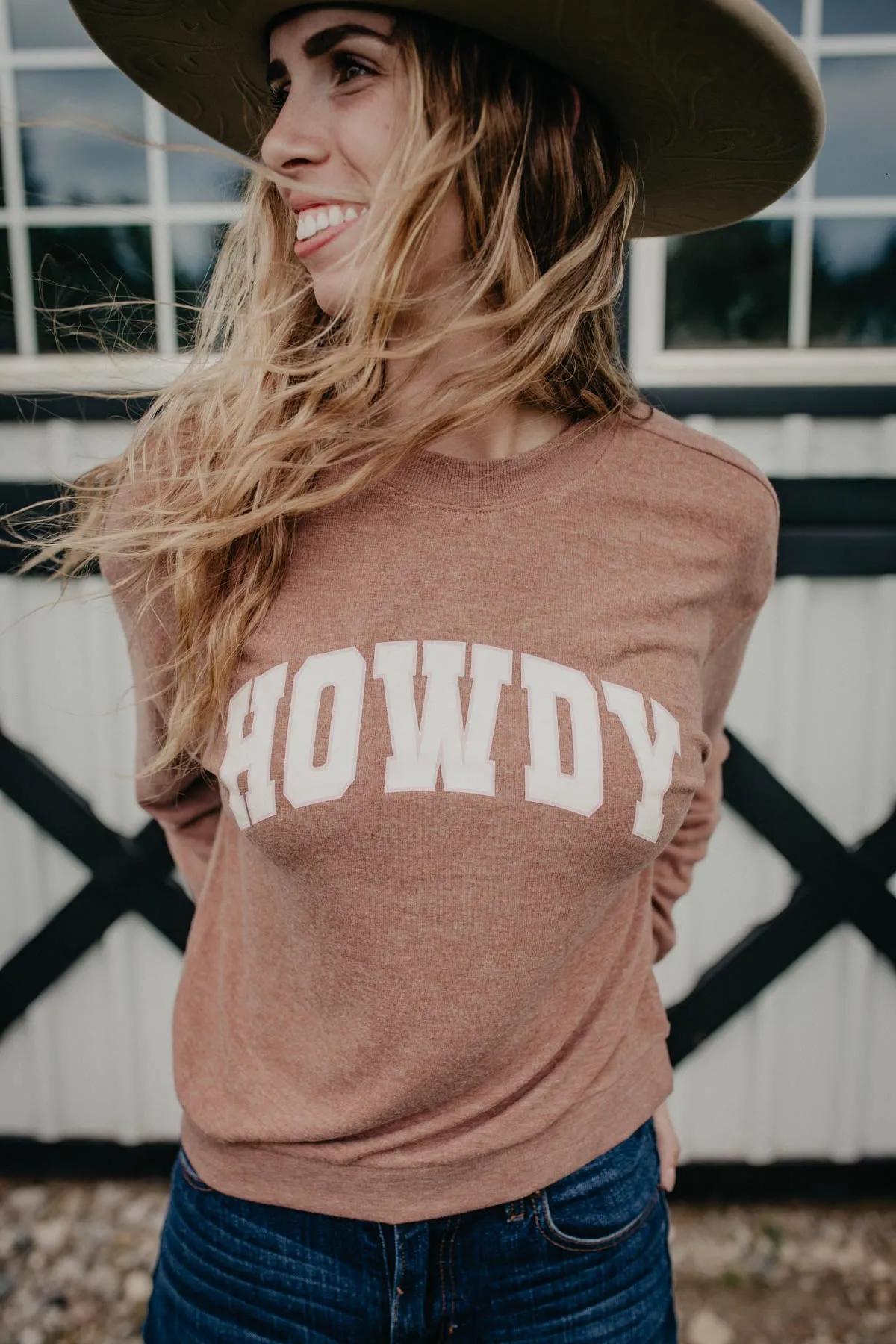 'HOWDY' Maple Heather Top (1 XL Only)