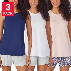 Jane and Bleecker Womens 3 Pack Lounge Tank Top