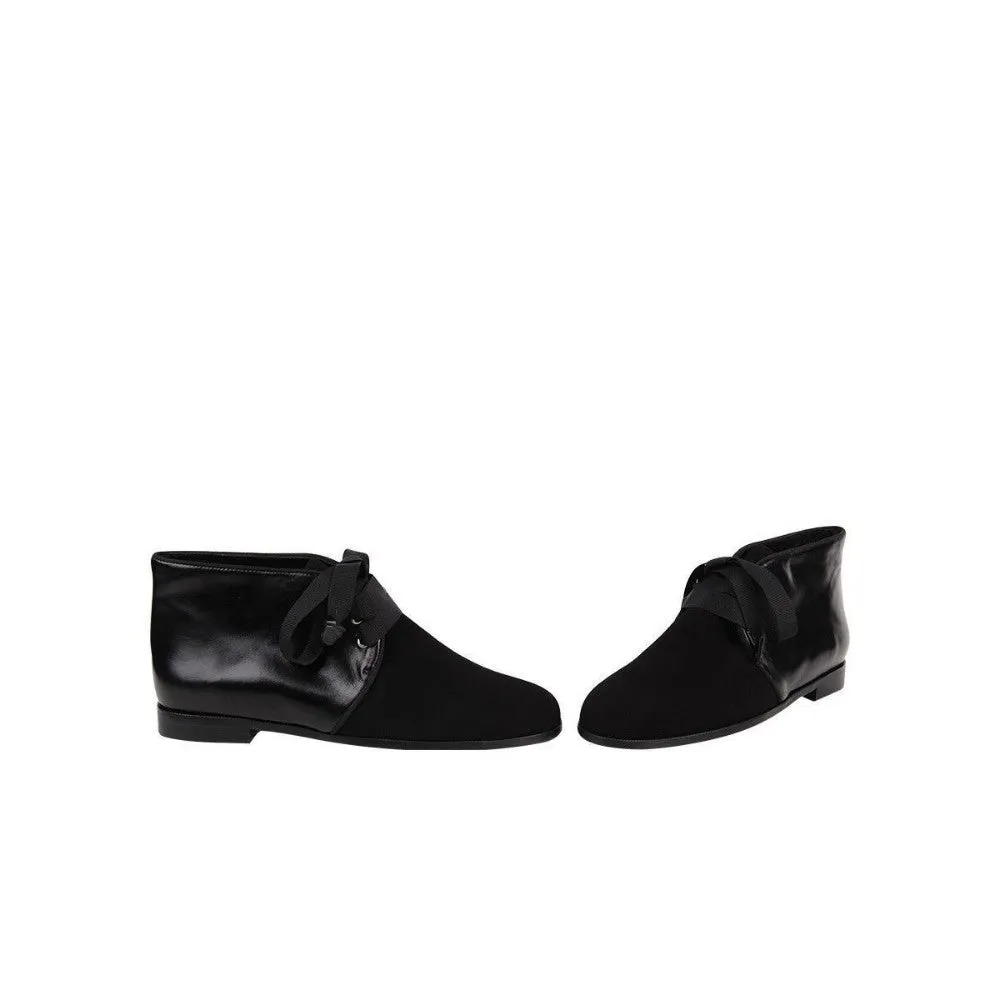 Jon Josef Womens Sahara Black Leather and Suede Ankle Boot