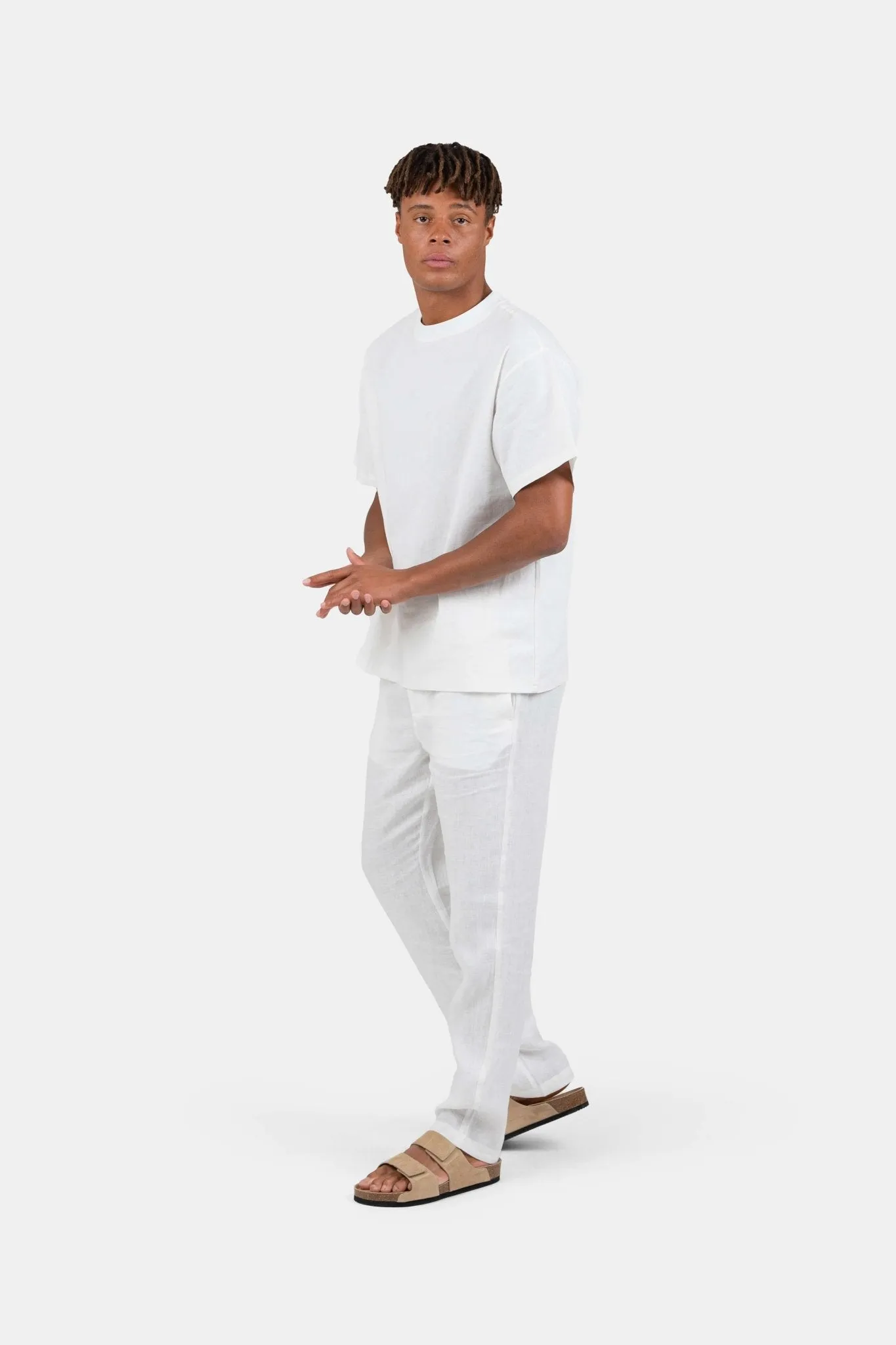 linen T-shirt white