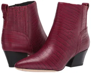 Luca Wine Leather Franco Sarto Ankle Boot