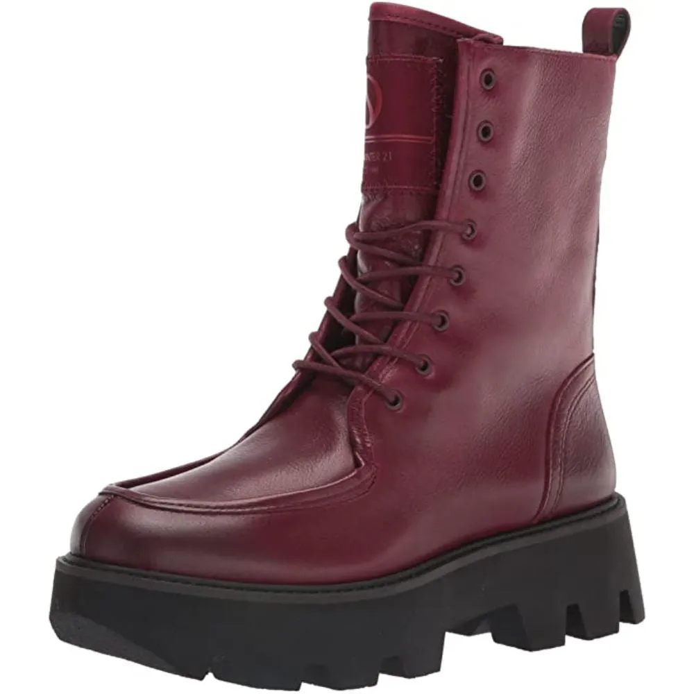 Margey2 Burgundy Leather Water Resistant Franco Sarto Boots