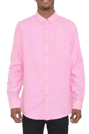 Mens Regular Long Sleeve Button Down Shirts