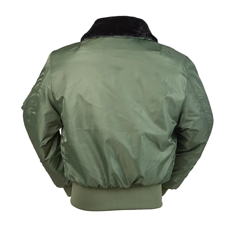 Mens Winter B-15 Bomber Flight Force Pilot Jacket