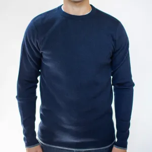 Merino Wool Crewneck (Navy)