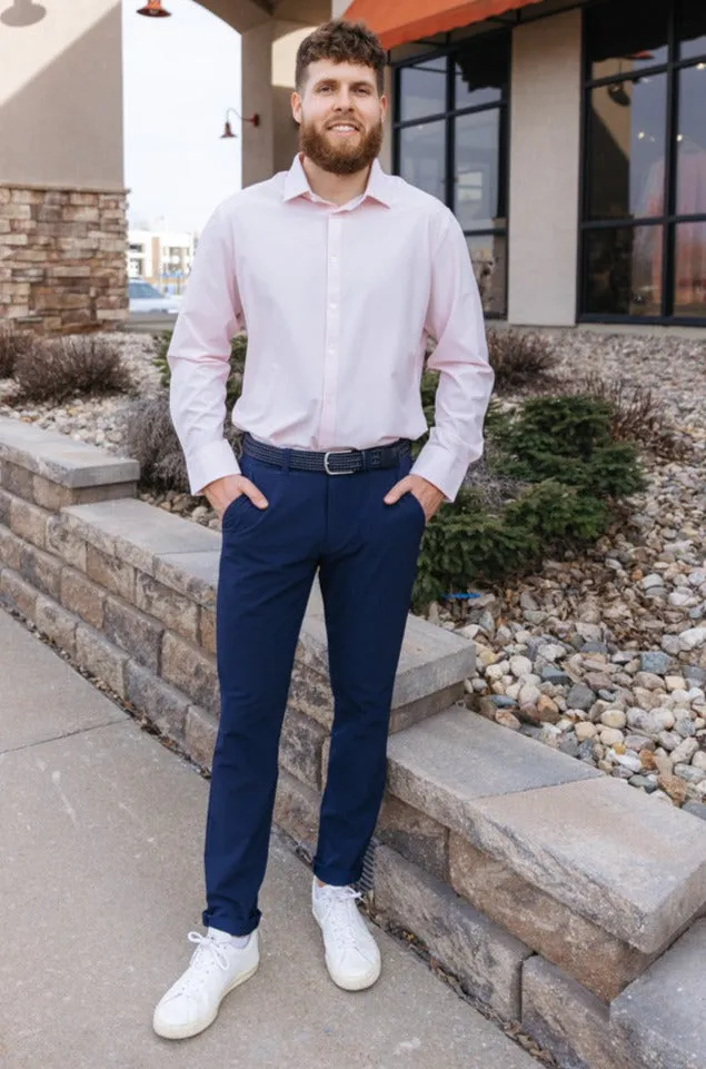Mizzen & Main Leeward Dress Shirt, True Pink