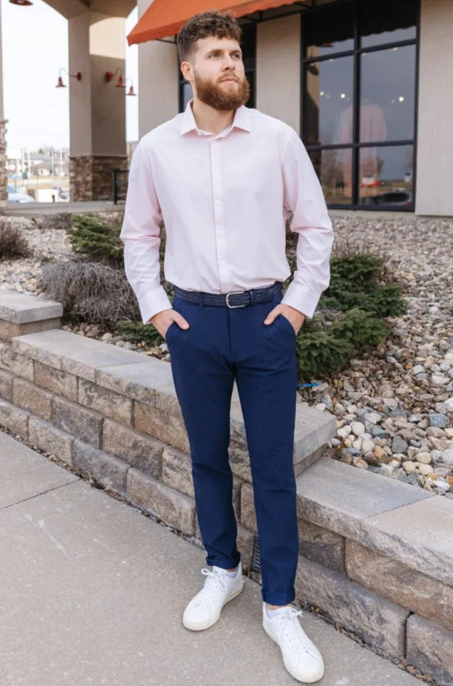 Mizzen & Main Leeward Dress Shirt, True Pink