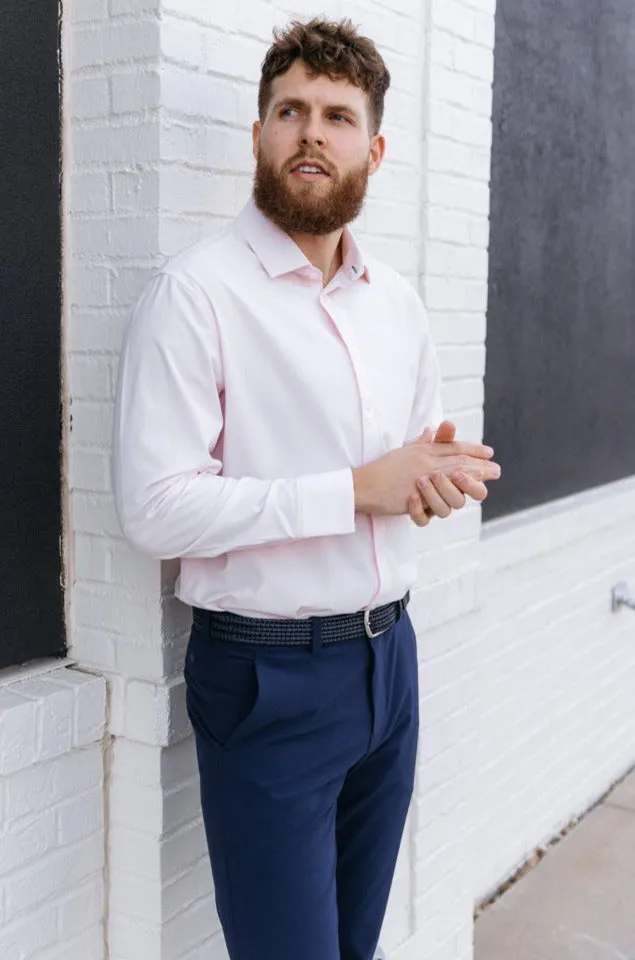Mizzen & Main Leeward Dress Shirt, True Pink