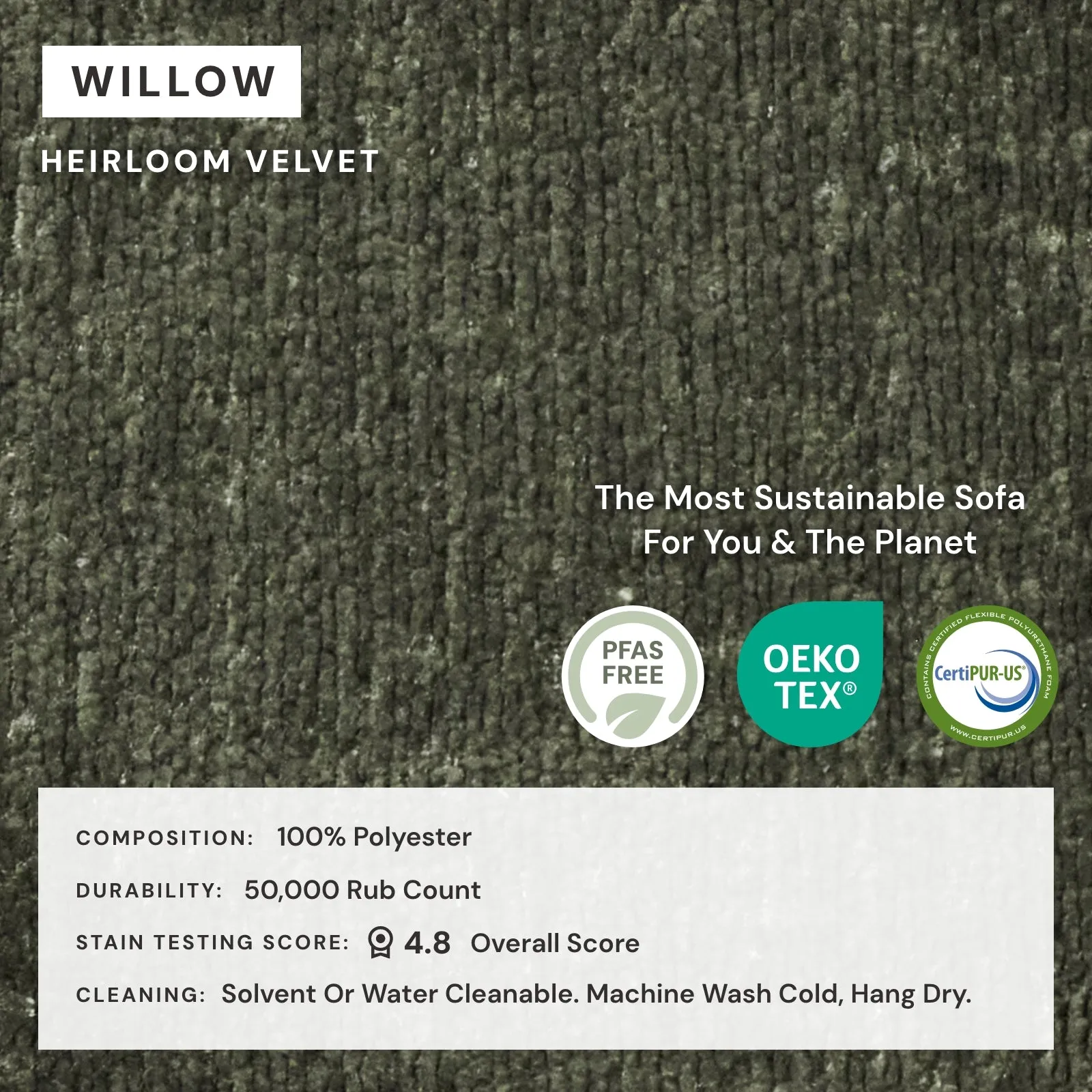 Modular Performance 6-Seater U-Sectional in Willow | Relaxed Blend