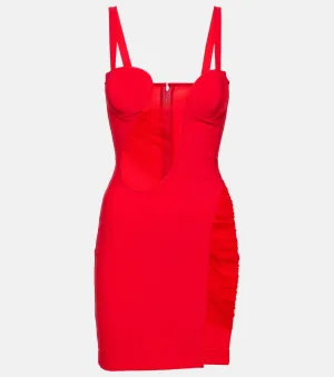 Nensi Dojaka Cutout Jersey Mini Dress, Red