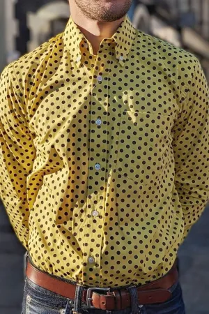 Relco - Polkadot Mustard & Black - Shirt