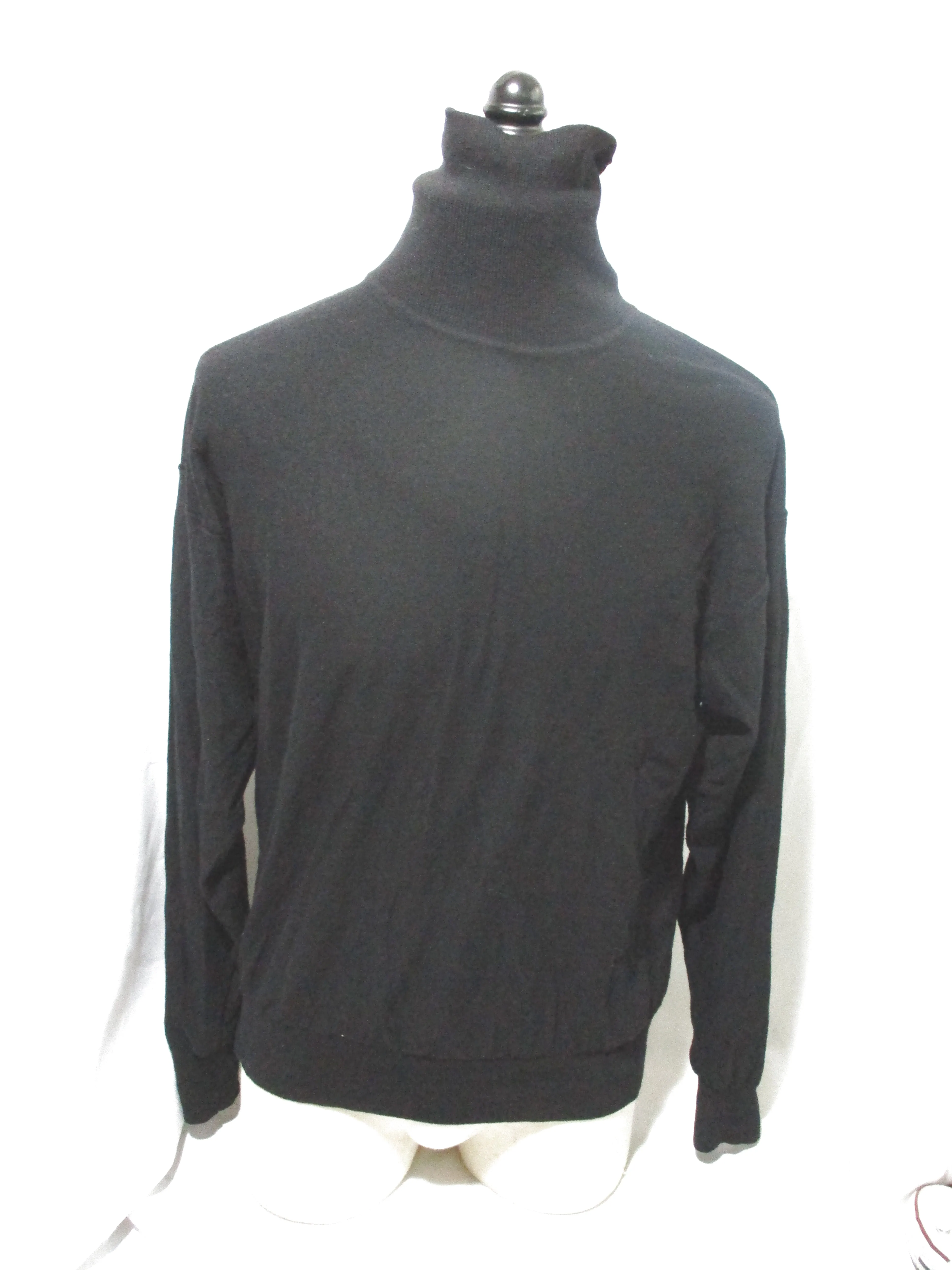 RYKIEL HOMME ITALY Turtleneck Wool Sweater BLACK L Mens Jumper Jacket