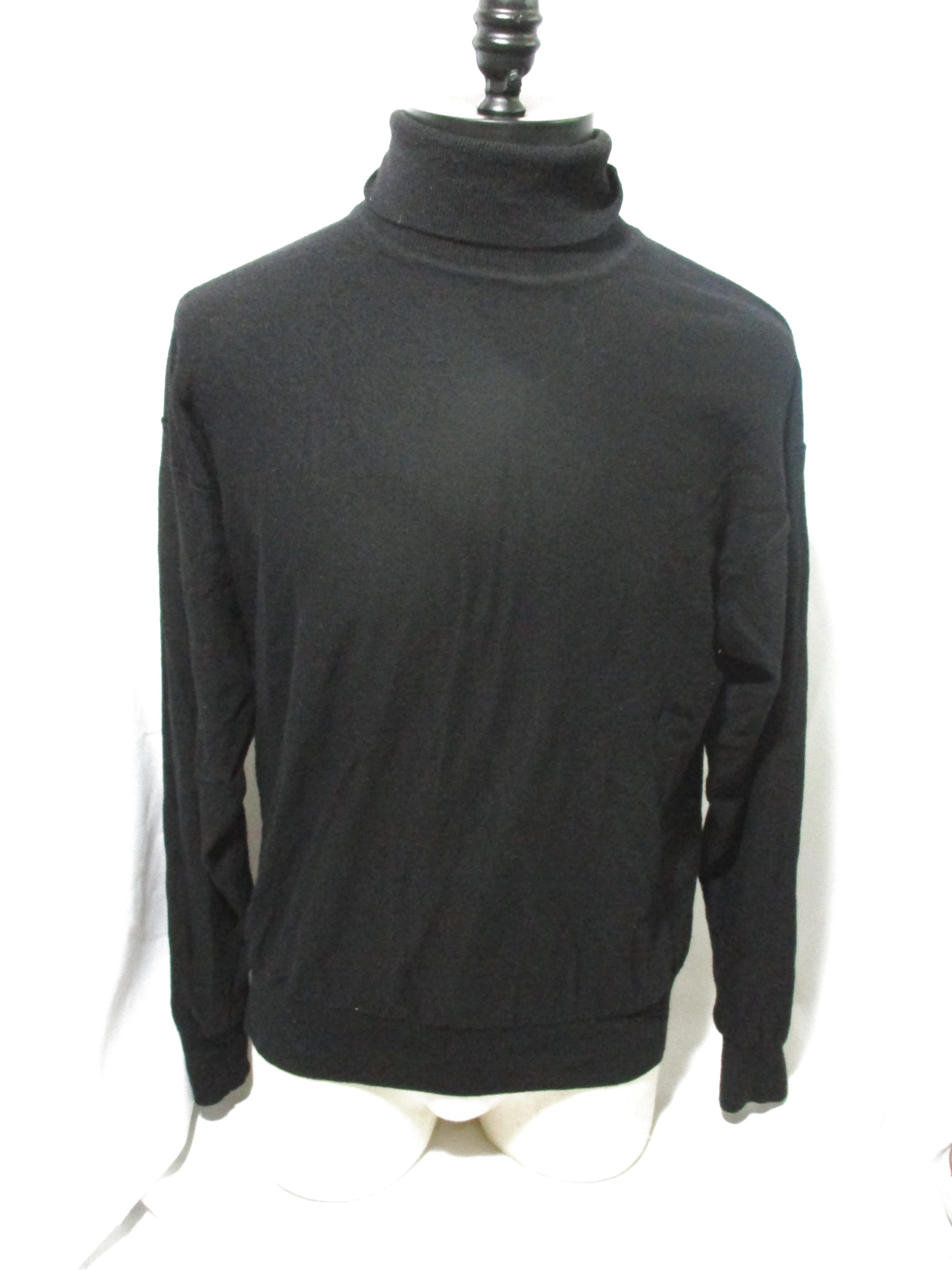 RYKIEL HOMME ITALY Turtleneck Wool Sweater BLACK L Mens Jumper Jacket