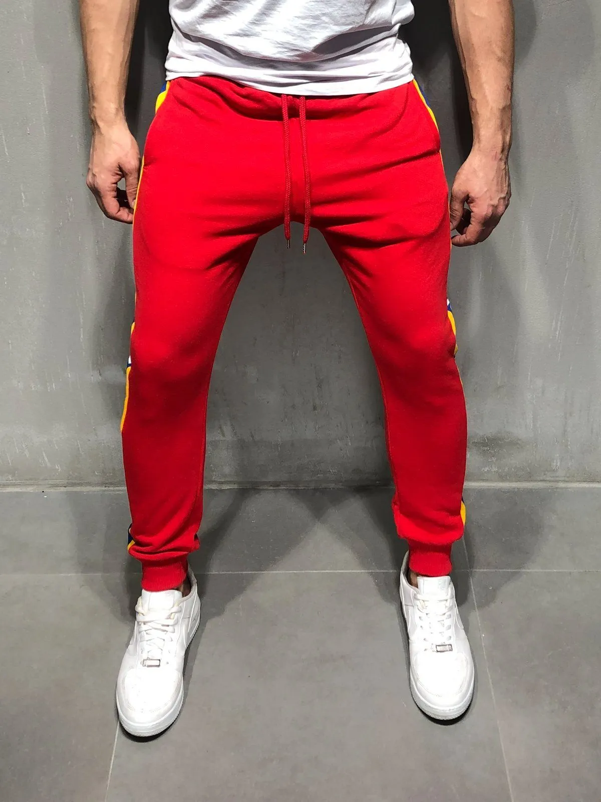 Side Stripe Sweatpants Printed