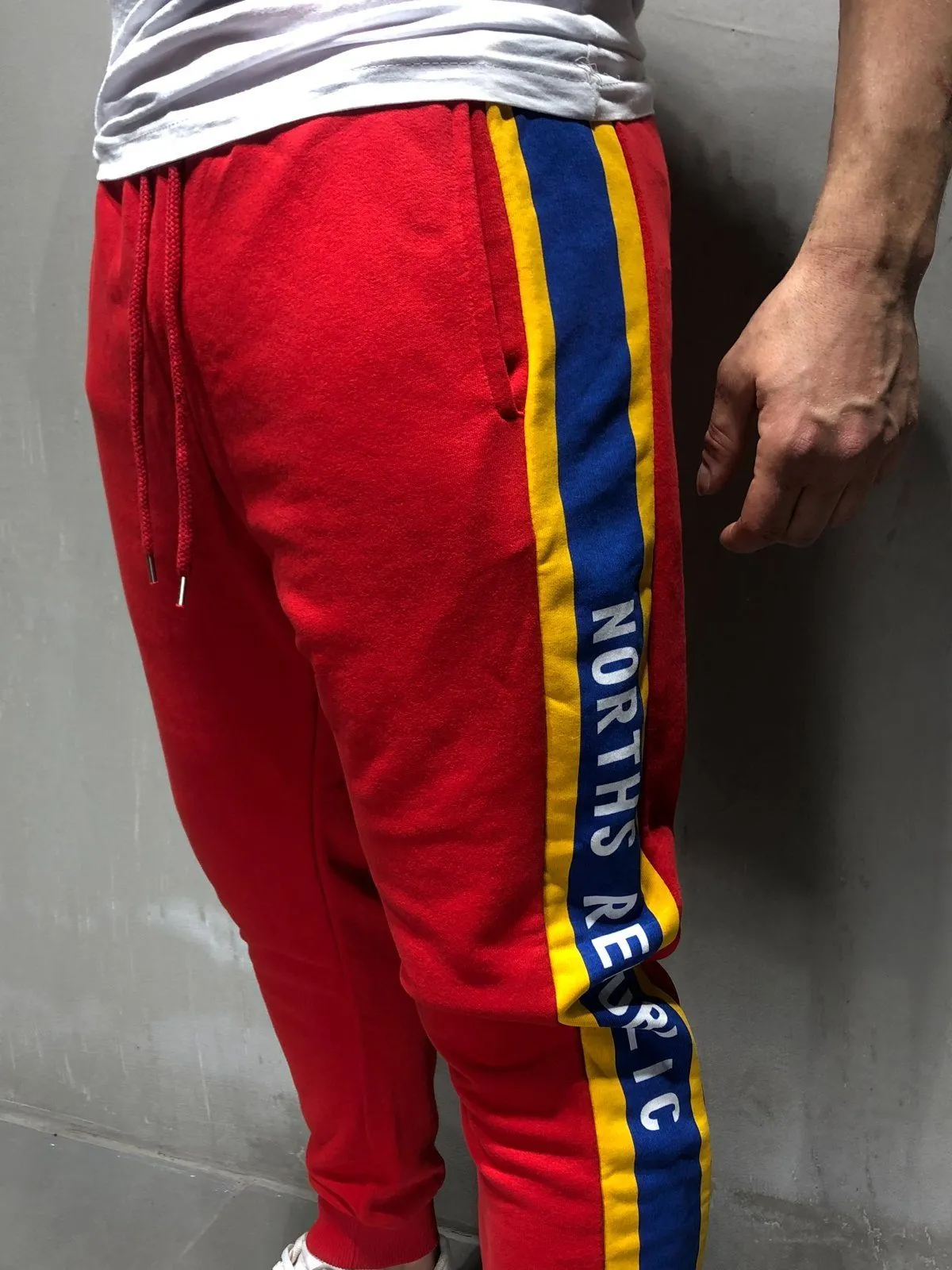 Side Stripe Sweatpants Printed