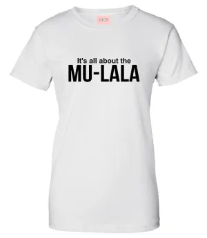 Very Nice Mu-LaLa Riri Boyfriend Womens T-Shirt Tee White