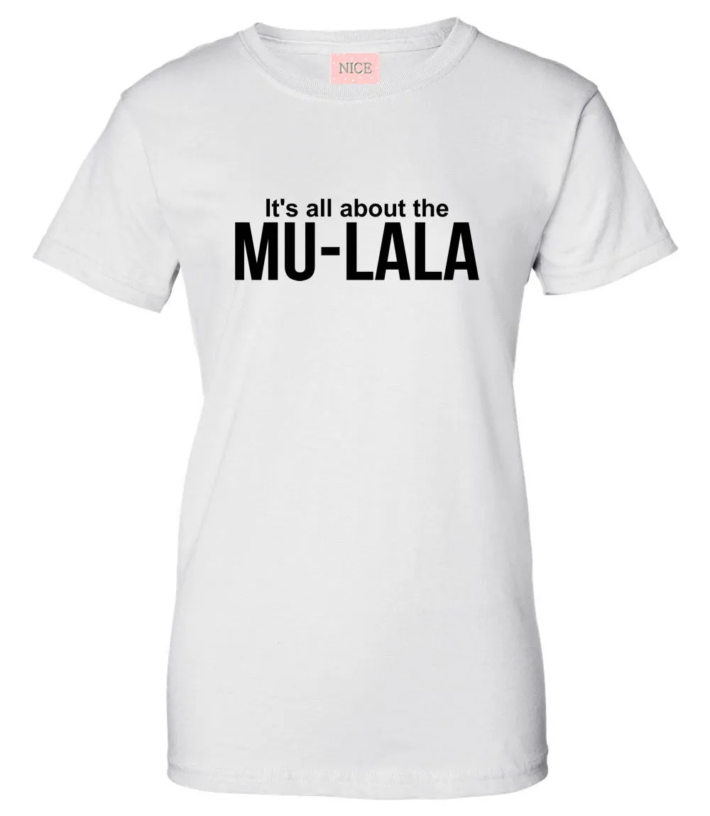 Very Nice Mu-LaLa Riri Boyfriend Womens T-Shirt Tee White