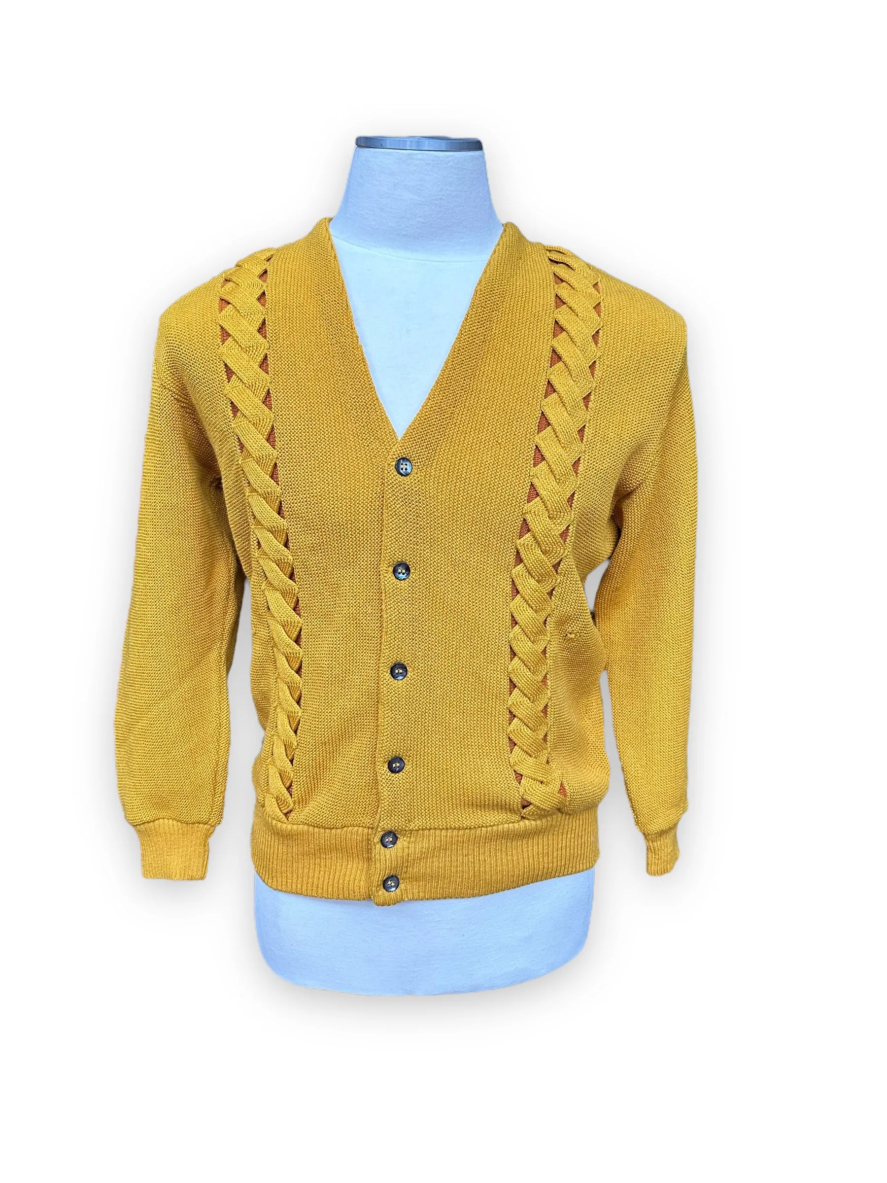 Vintage Seattle Knitting Mills Golden Double Helix Wool Sweater SZ M |  Vintage Cardigan Sweaters Seattle | Barn Owl Vintage Seattle