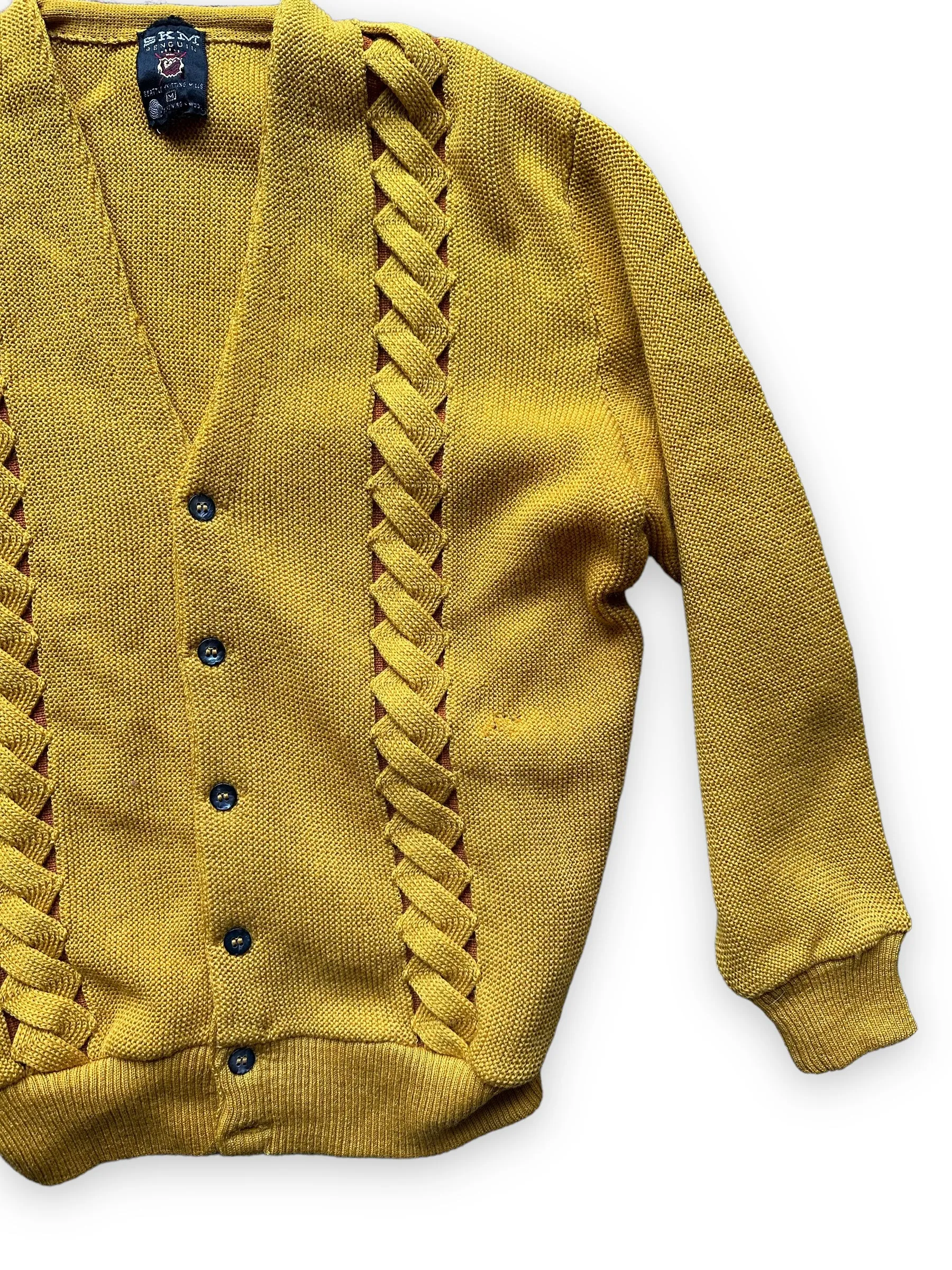 Vintage Seattle Knitting Mills Golden Double Helix Wool Sweater SZ M |  Vintage Cardigan Sweaters Seattle | Barn Owl Vintage Seattle