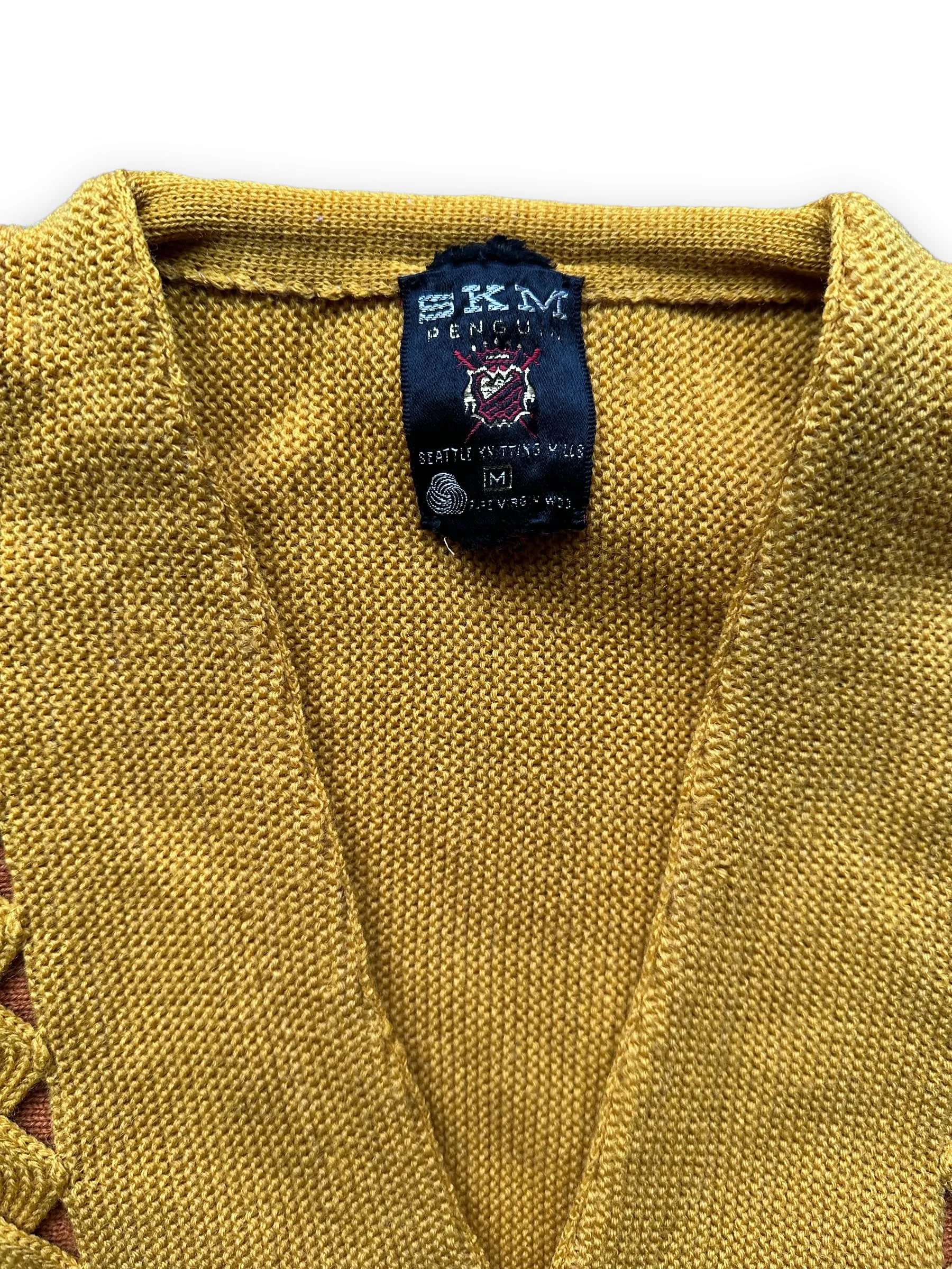 Vintage Seattle Knitting Mills Golden Double Helix Wool Sweater SZ M |  Vintage Cardigan Sweaters Seattle | Barn Owl Vintage Seattle