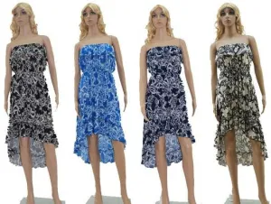 women's orante print tube sundresses (m, lg, xl, xxl) Case of 96