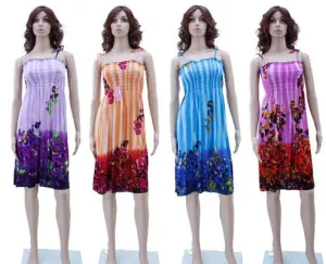 women's sundresses - floral prints w/ spaghetti straps(s, m, lg, xl,xxl) Case of 144