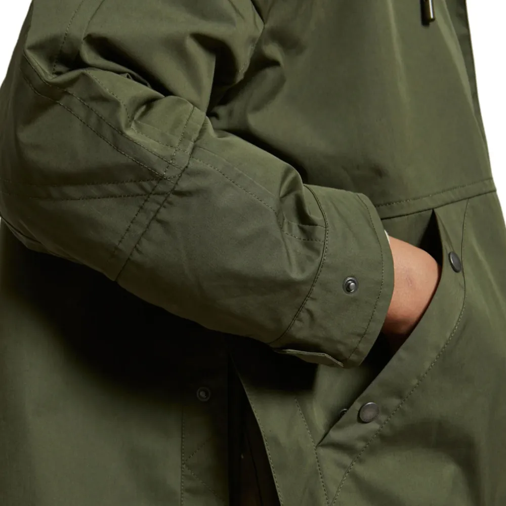 Yves Salomon Cropped Parka - Hunter Green